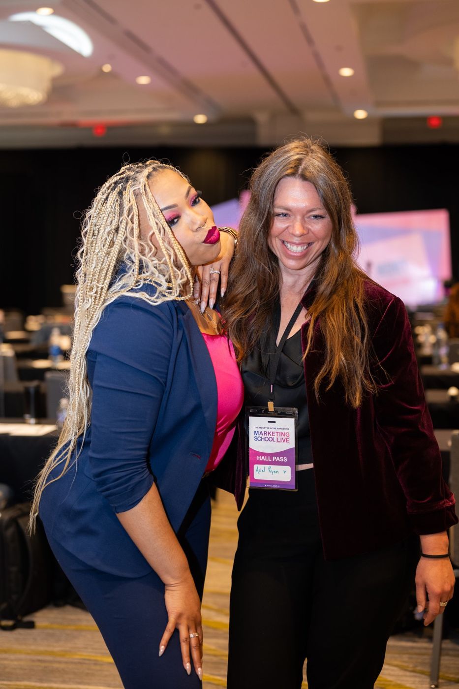 Aprille with a Hall Pass attendee